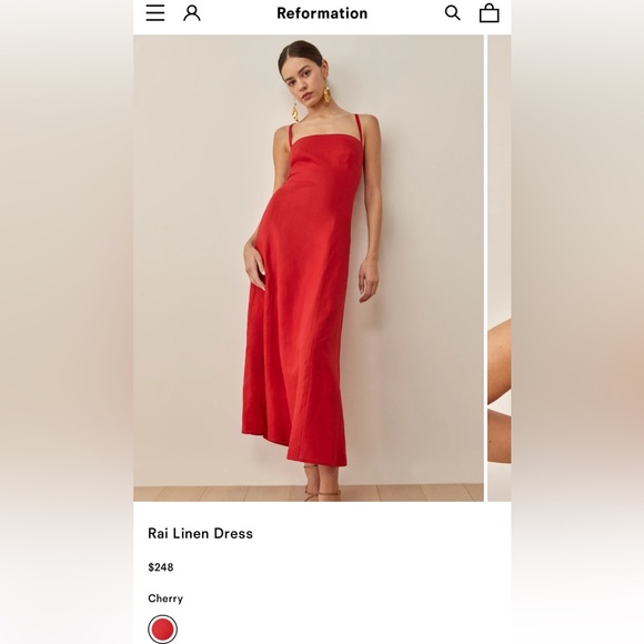 Reformation gorgeous red dress NWT! ๐๐ผ - Picture 3 of 6